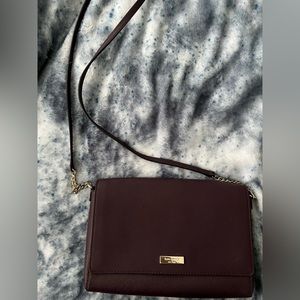 Kate spade dark red crossbody bag for sale
